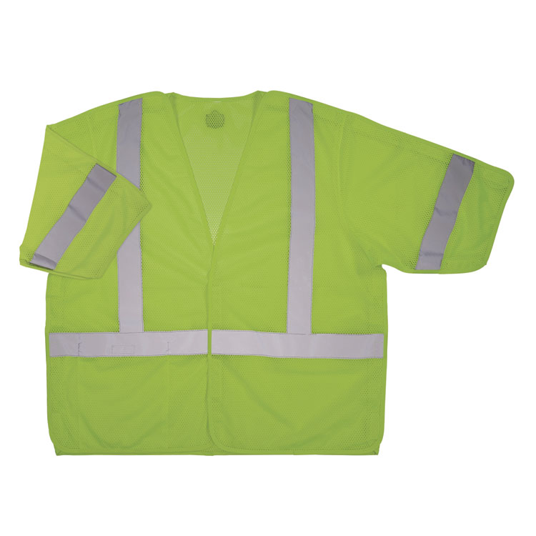 ergodyne GloWear 8315BA Class 3 Hi-Vis Breakaway Safety Vest, Large to X-Large, Lime (EGO23055)