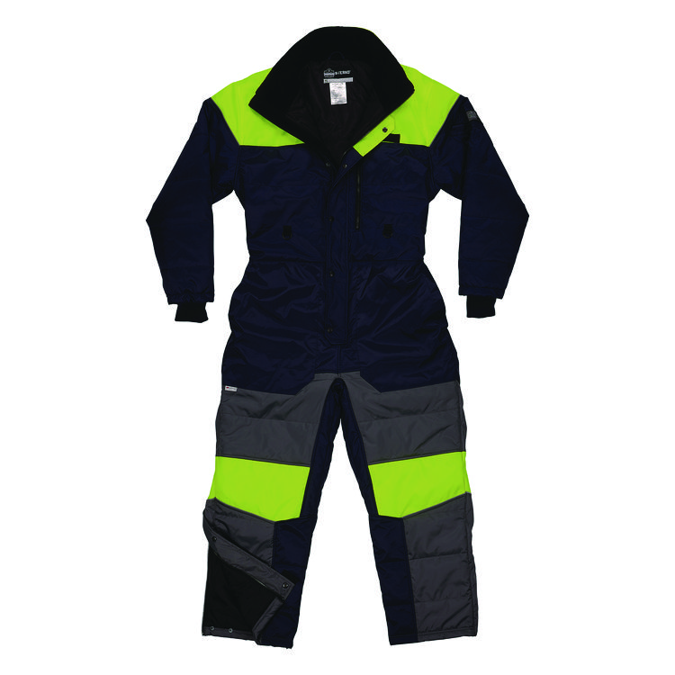ergodyne N-Ferno 6475 Insulated Freezer Coverall, 2X-Large, Navy (EGO41246)