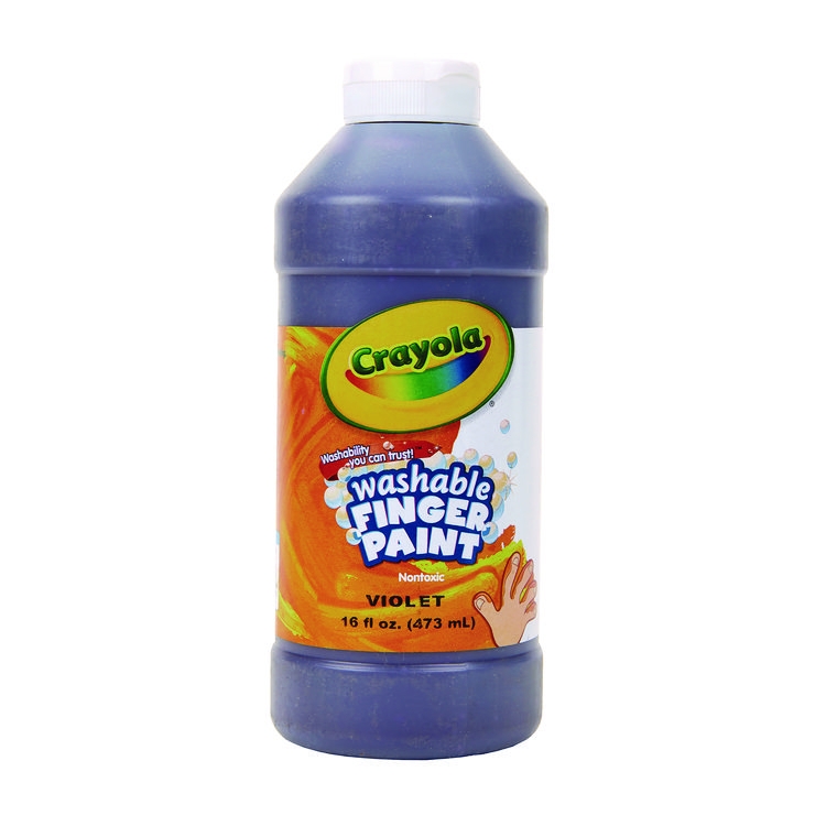 Crayola Washable Fingerpaint, Violet, 16 oz Bottle (CYO551316040)