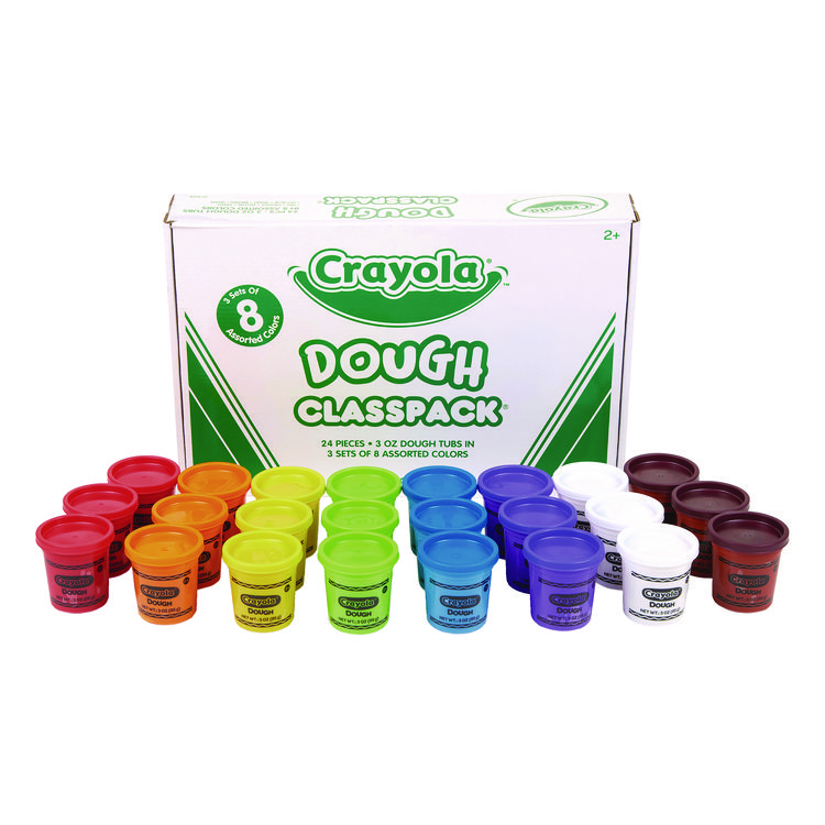 Crayola Dough Classpack, 3 oz, 8 Assorted Colors, 24/Pack (CYO570171)