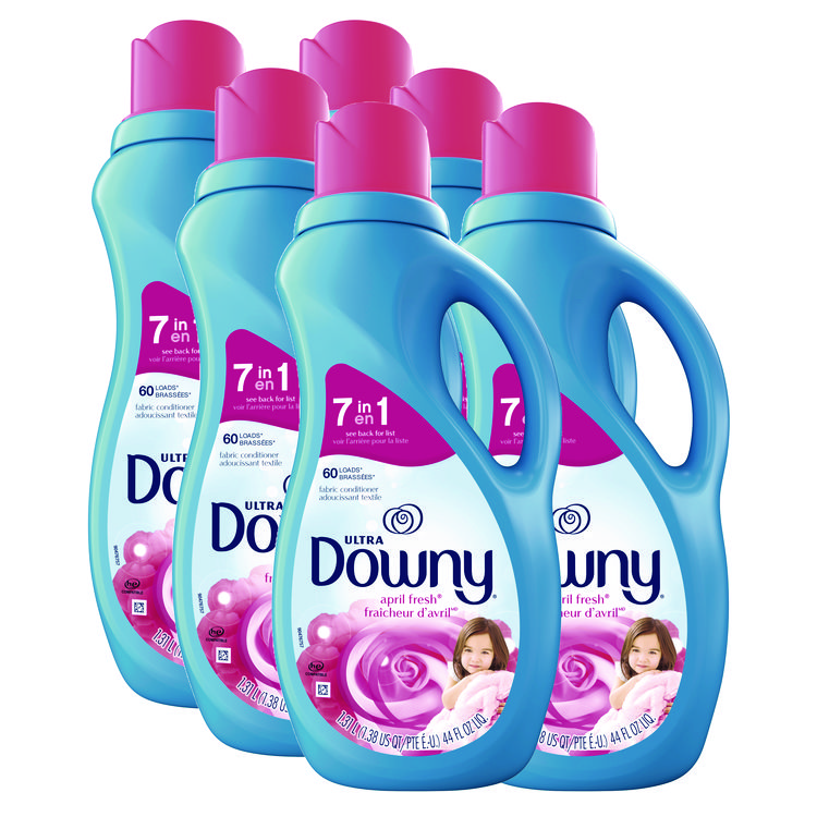 Downy Liquid Fabric Softener, April Fresh, 44 oz Bottle, 6/Carton (PGC10033)