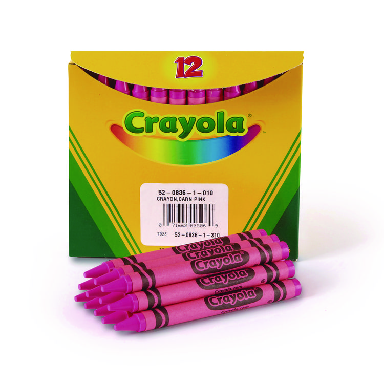 Crayola Bulk Crayons, Carnation Pink, 12/Box (CYO520836010)