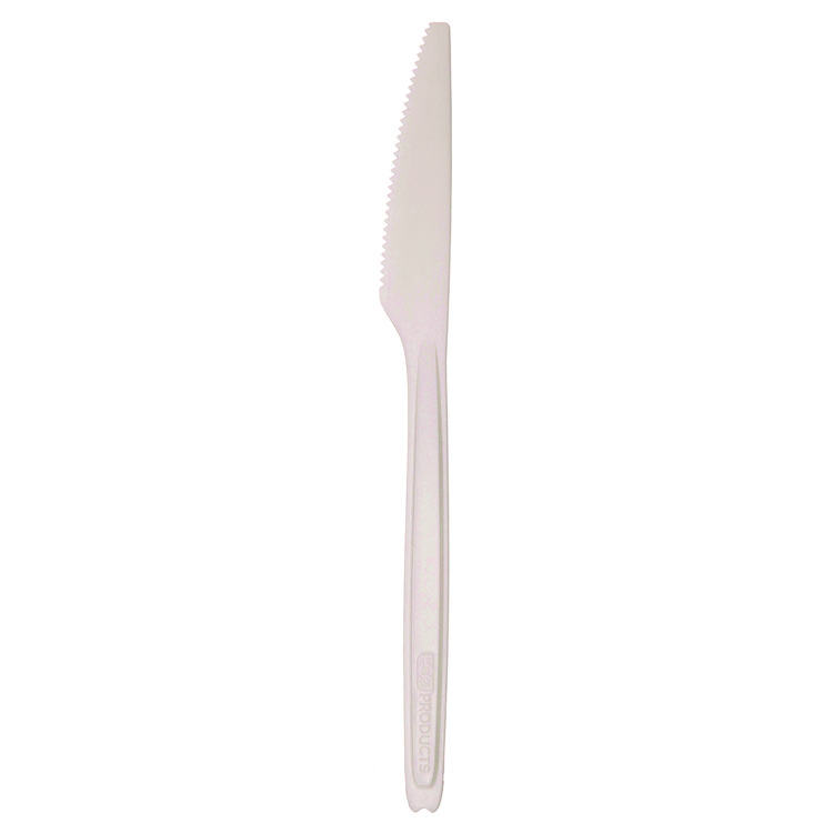 Eco-Products Cutlery for Cutlerease Dispensing System, Knife, Plastic, White, 960/Carton (ECOEPCE6KNWHT)