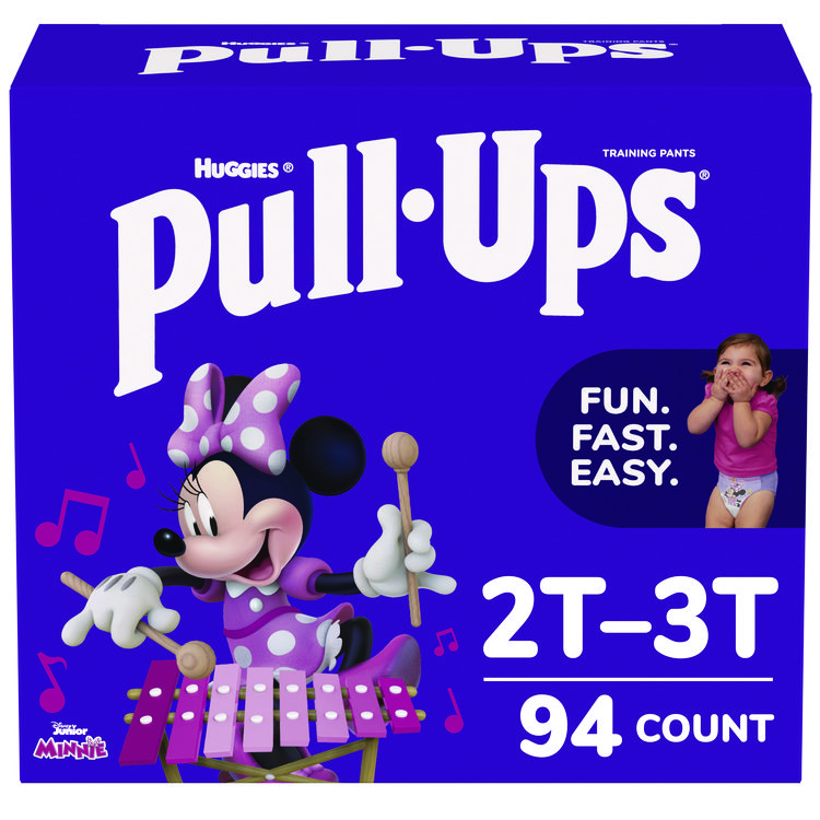 Huggies Pull-Ups Learning Designs Potty Training Pants for Girls, 2T-3T, 16 lbs to 34 lbs, 94/Carton (KCM45268)