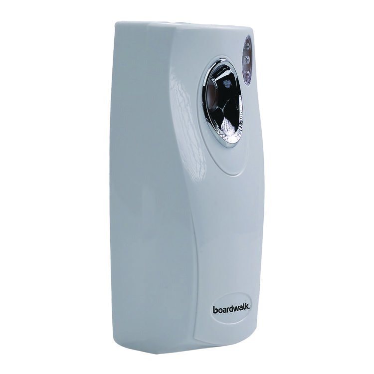 Boardwalk Classic Metered Air Freshener Dispenser, 4" x 3" x 9.5", White (BWK908)