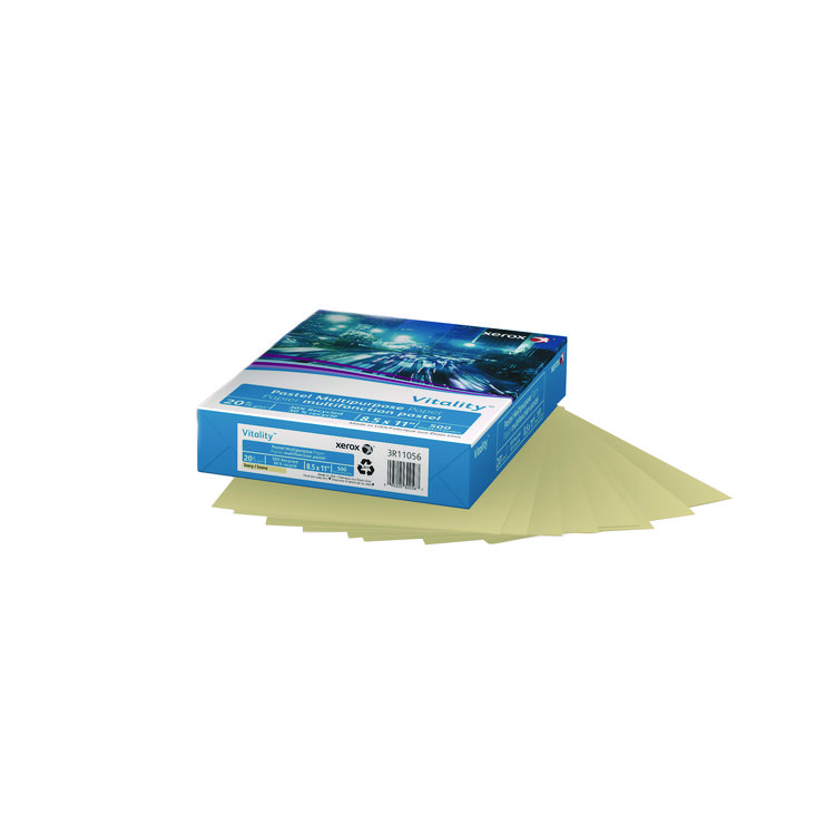 xerox Multipurpose Pastel Colored Paper, 20 lb Bond Weight, 8.5 x 11, Ivory, 500/Ream (XER3R11056)