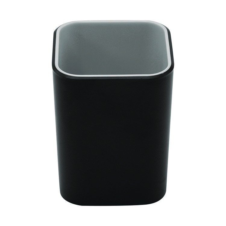 Advantus Fusion Pencil Cup, Plastic, 2.99 x 2.99 x 3.96, Black/Gray (AVT37680)