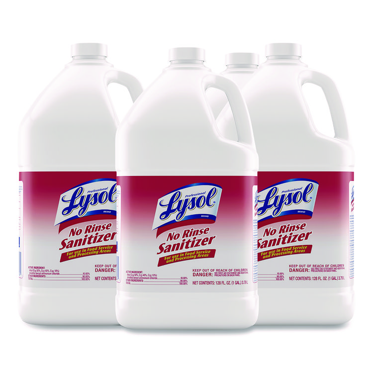 Professional LYSOL Brand No Rinse Sanitizer Concentrate, 1 gal Bottle, 4/Carton (RAC74389)