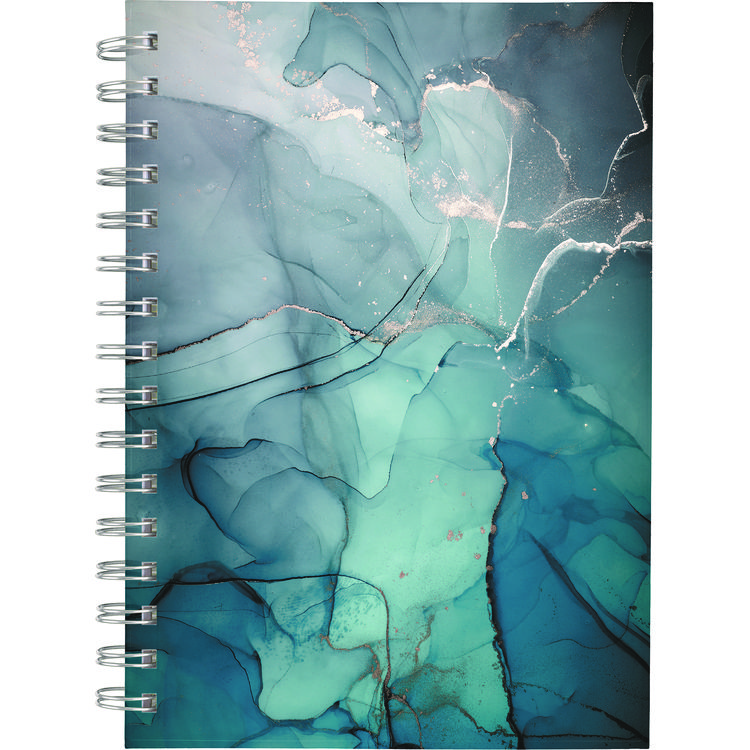 Cambridge Glacier Weekly/Monthly Planner, Glacier Artwork, 8.5 x 6.38, Blue/Gray/Silver Cover, 12-Month (Jan to Dec): 2025 (AAG1727200)
