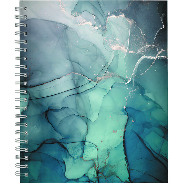 Cambridge Glacier Weekly/Monthly Planner, Glacier Artwork, 11 x 9.25, Blue/Gray/Silver Cover, 12-Month (Jan to Dec): 2025 (AAG1727905)