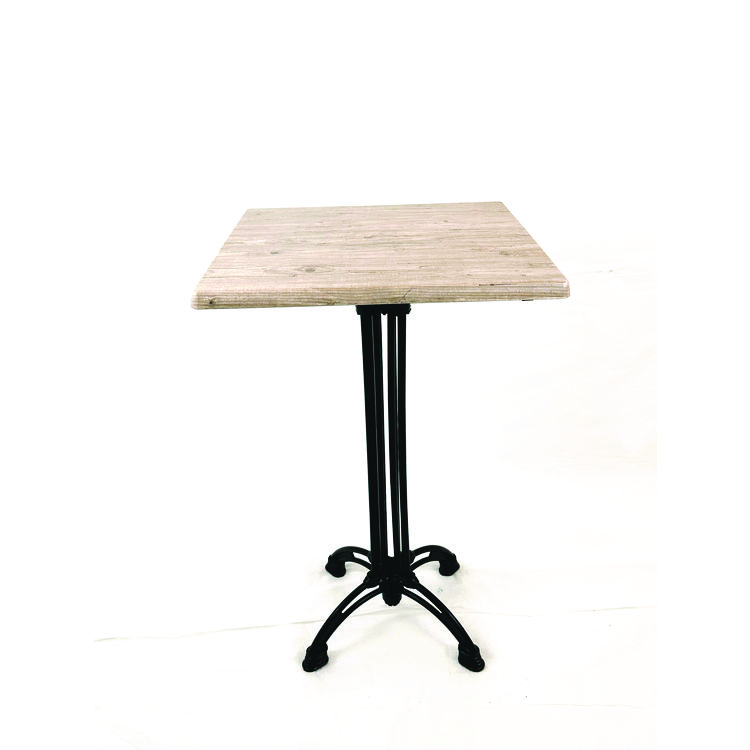 JMC FURNITURE Topalit Tables, Square, 32 x 32 x 42, Washington Pine Top, Black Aluminum Base/Legs (JMC106A32327)