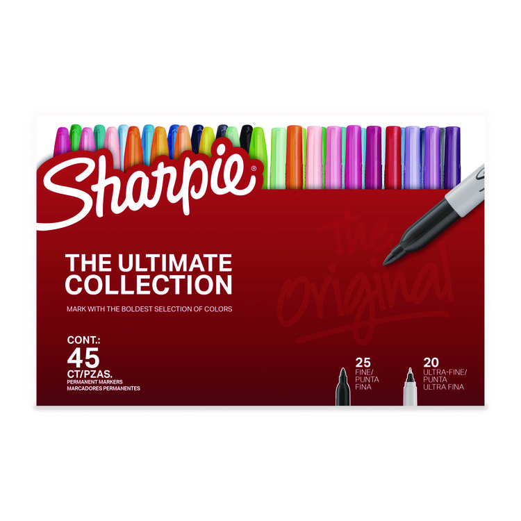 Sharpie Permanent Markers Ultimate Collection with Cosmic Colors, Assorted Tip Sizes/Assorted Tip Types, Assorted Colors, 45/Pack (SAN2199818)
