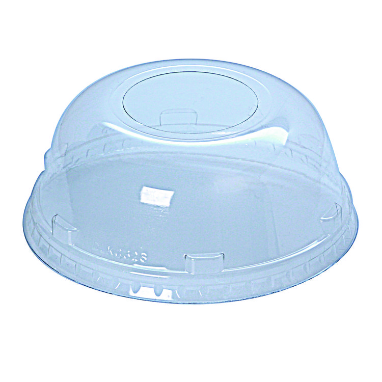 Fabri-Kal Kal-Clear/Nexclear Drink Cup Lids, Squat Dome Lid with 1.75" Hole, Fits 32 oz Cold Cups, Plastic, Clear, 500/Carton (FABDLKC32S)