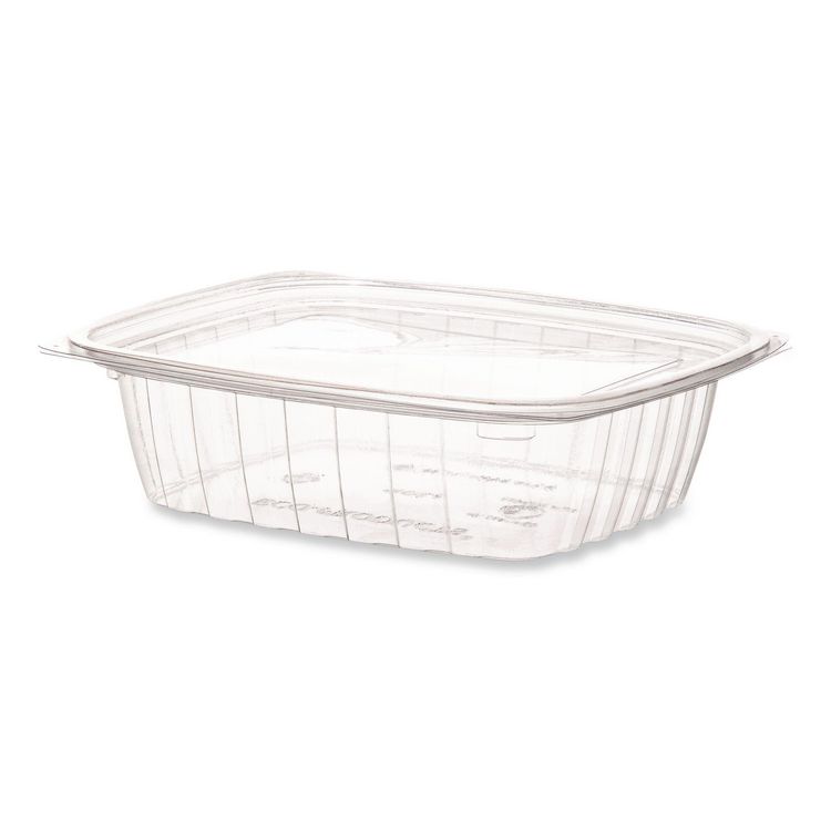 Eco-Products Renewable and Compostable Rectangular Deli Containers with Lid, 24 oz, 4 x 5.5 x 2, Clear, Plastic, 50/Pack, 4 Packs/Carton (ECOEPRC24)