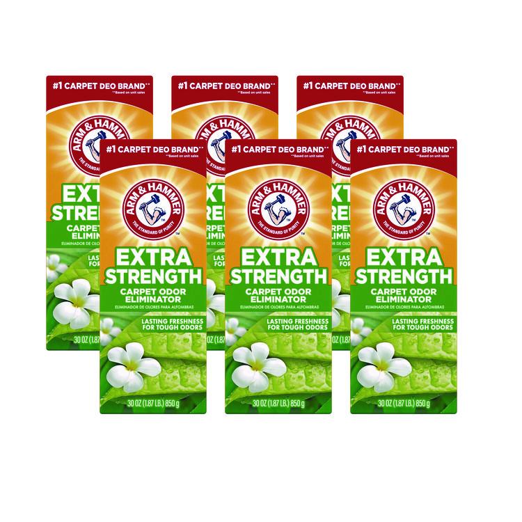 Arm & Hammer Deodorizing Carpet Cleaning Powder, Fresh, 30 oz Box, 6/Carton (CDC3320011538)