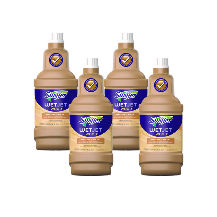 Swiffer WetJet System Cleaning-Solution Refill, Blossom Breeze Scent, 1.25 L Bottle, 4/Carton (PGC77133)