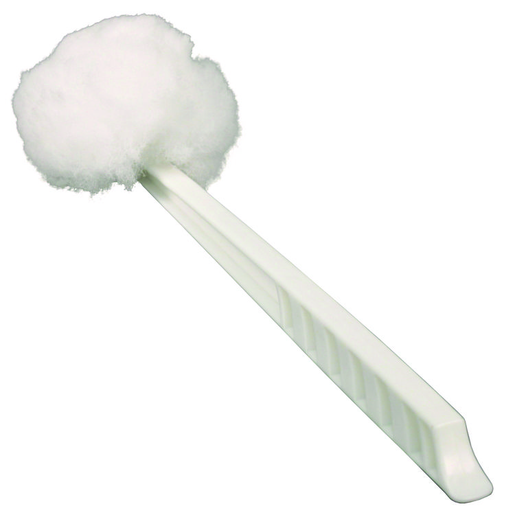 Impact Deluxe Toilet Bowl Mop, 10" Handle, 4.5" Mop Head, White, 25/Carton (IMP2042591)