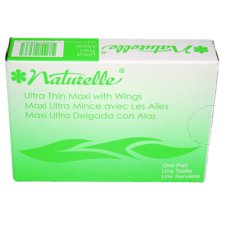 Impact Naturelle Maxi Pads, #4 Ultra Thin with Wings, 200 Individually Wrapped/Carton (IMP25169798)