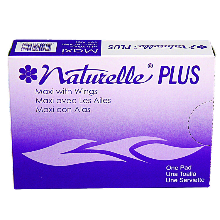 Impact Naturelle Maxi Pads Plus, #4 with Wings, 250 Individually Wrapped/Carton (IMP25189973)
