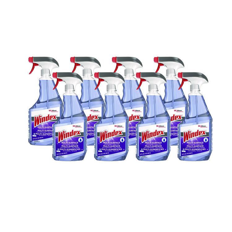 Windex Non-Ammoniated Glass/Multi Surface Cleaner, Fresh Scent, 32 oz Bottle, 8/Carton (SJN322381)