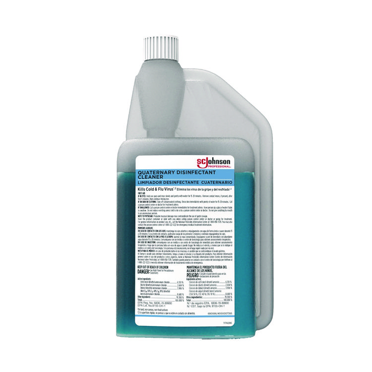 SC Johnson Professional Quaternary Disinfectant Cleaner, 32 oz Bottle, 6/Carton (SJN680066)