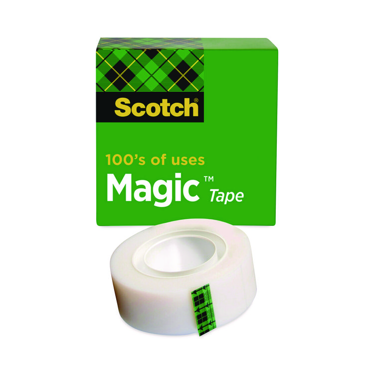 Scotch Magic Tape Refill, 1" Core, 0.75" x 36 yds, Clear, 12/Pack (MMM810341296PK)