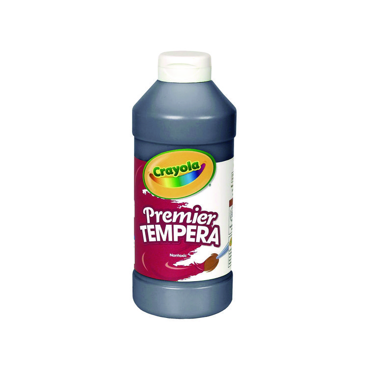 Crayola Premier Tempera Paint, Black, 16 oz Bottle (CYO541216051)