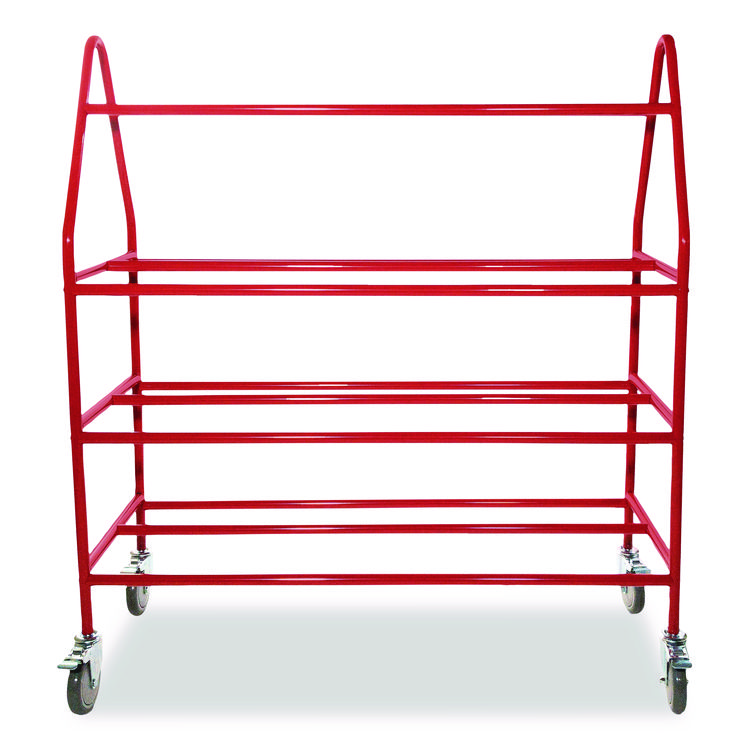 Champion Sports Deluxe Pro Ball Cart, Metal, 176 lb Capacity, 18.5 x 51 x 54, Red (CSIBRCPRO)