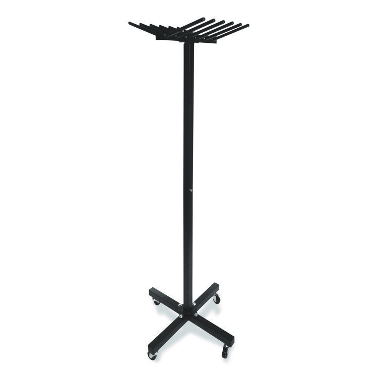 Champion Sports Portable Jump Rope Metal Rack, 23" x 23" x 65", Black (CSIJRS12M)