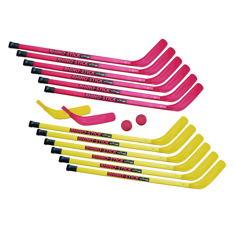Champion Sports Indoor ABS Kids Hockey Set, 2 Pucks, 12 Sticks (CSIHS36SET)
