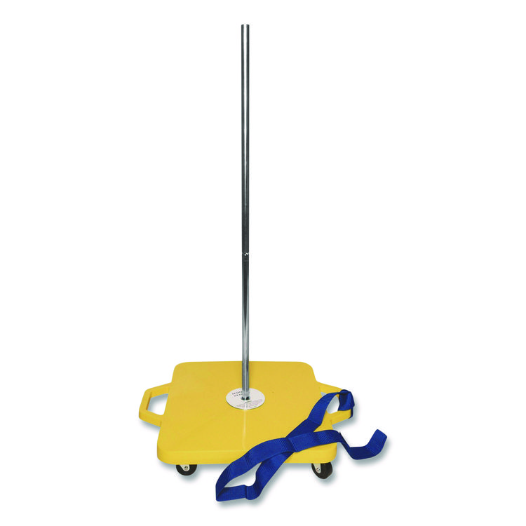Champion Sports Scooter Stacker, Plastic, 176 lb Capacity, 21 x 16 x 39, Silver/Yellow (CSISX)
