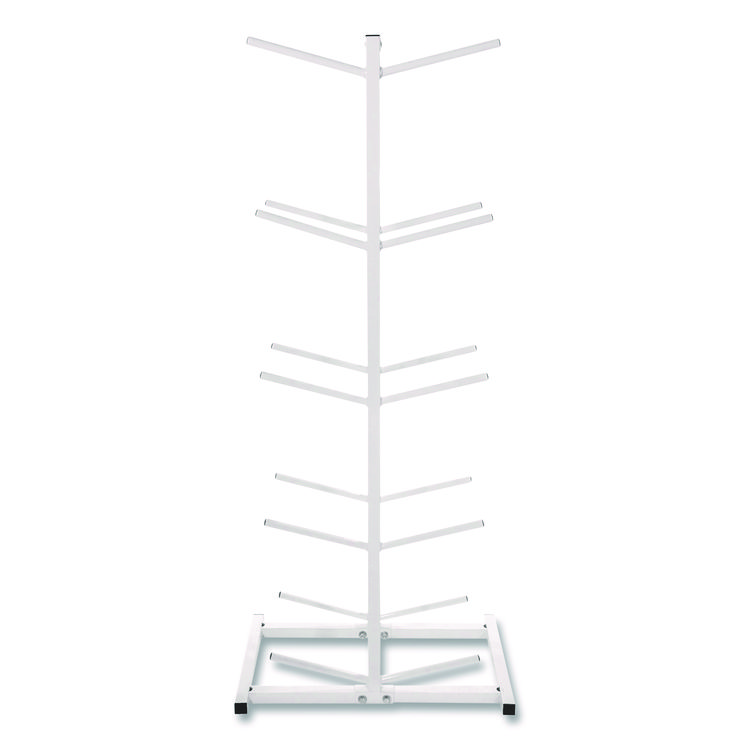 Champion Sports Double Medicine Ball Tree, 12" x 23" x 51", White (CSIMBR2)