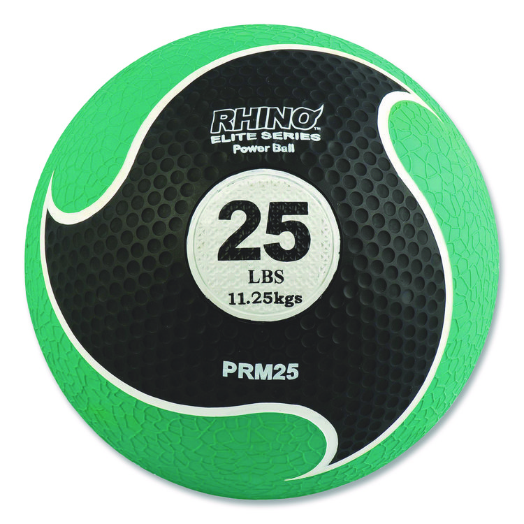 Champion Sports Rhino Elite Medicine Ball, 25 lb, Green (CSIPRM25)