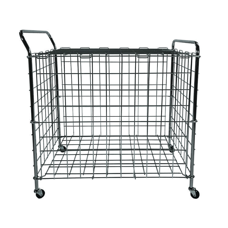 Champion Sports Portable Lockable Ball Locker, Metal, 176 lb Capacity, 24 x 39 x 40, Chrome (CSIBLX)