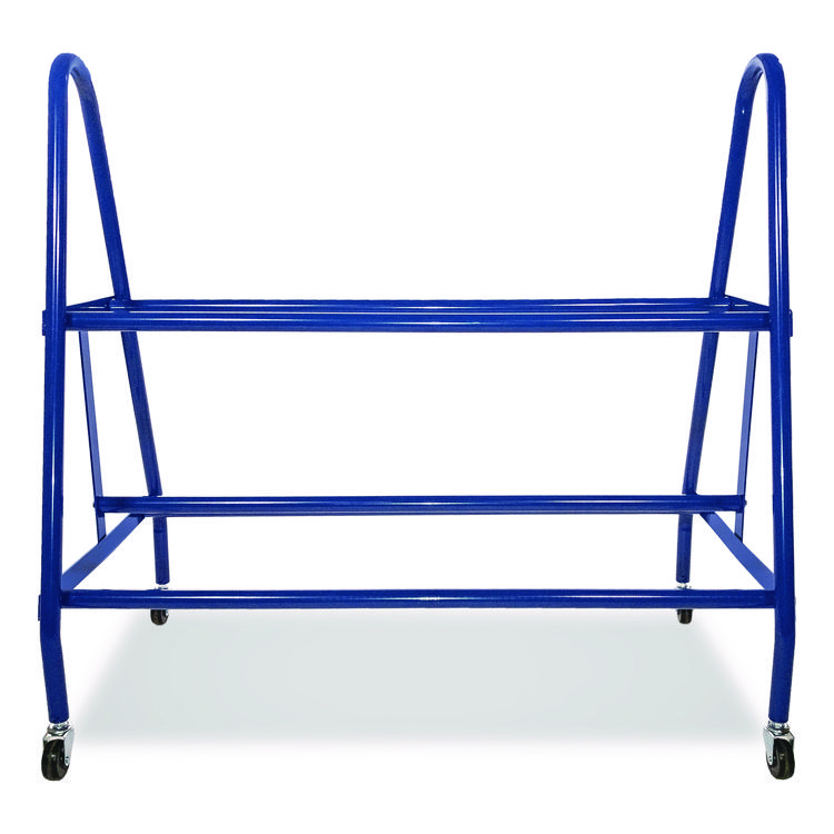 Champion Sports Heavy-Duty Deluxe Ball Cart, Metal, 132 lb Capacity, 17.5 x 38 x 35.75, Blue (CSIBRC12)