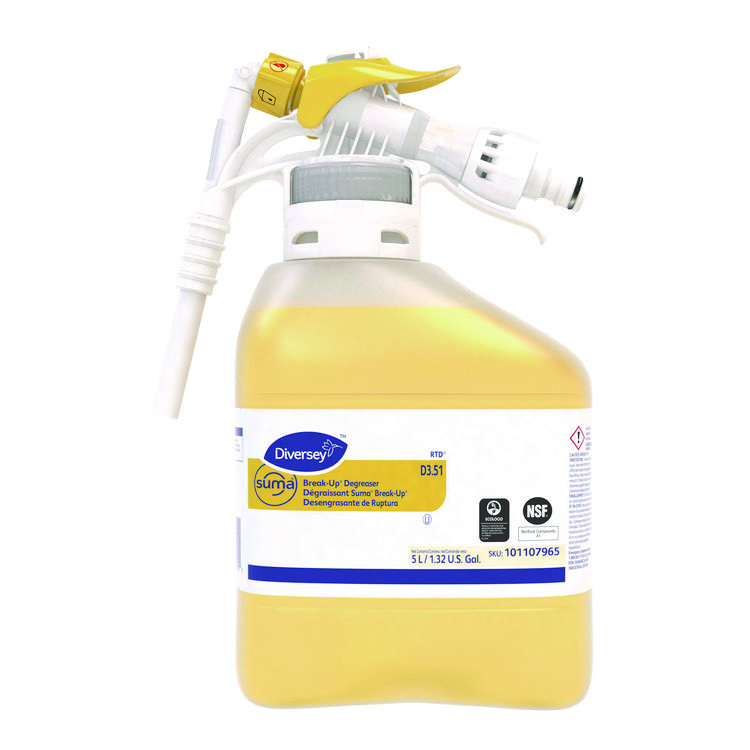 Diversey Suma Break-Up Degreaser D3.51, 5 L Bottle with Sprayer (DVO101107965)