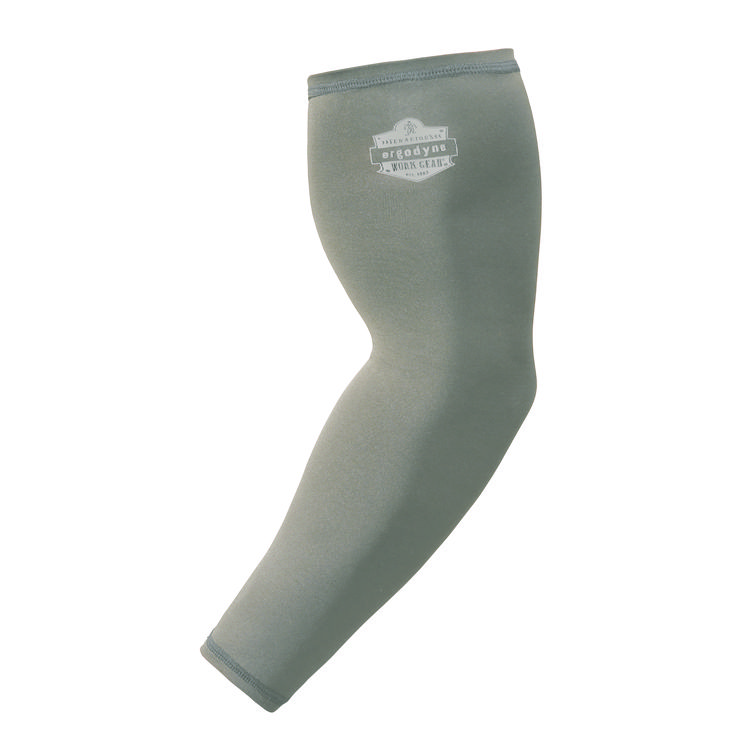 ergodyne Chill-Its 6690 Performance Knit Cooling Arm Sleeve, Polyester/Spandex, Large, Gray, Pair (EGO12188)