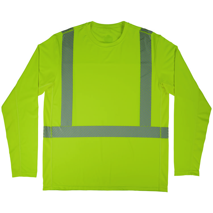 ergodyne Chill-Its 6688 Type R Class 2 Cooling Hi-Vis Sun Shirt with UV Protection, X-Large, Lime (EGO12139)