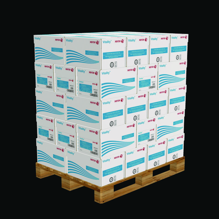 xerox Vitality Multipurpose Print Paper, 92 Bright, 20 lb Bond Weight, 8.5 x 11, White, 500/Ream, 10 Reams/Ct, 40 Cartons/Pallet (XER3R02047PLT)