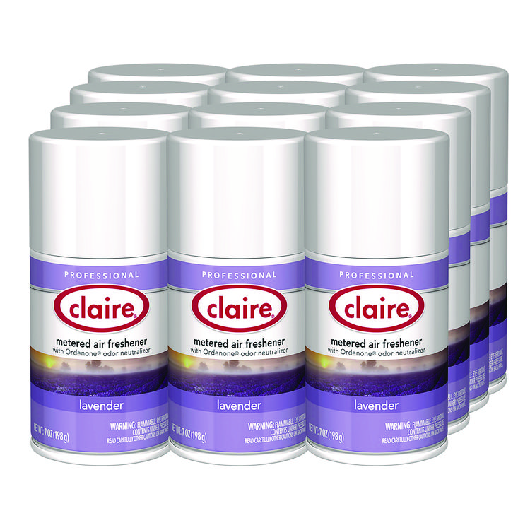 Claire Metered Air Freshener, Lavender, 11 oz Aerosol Spray, 12/Carton (CGC115)