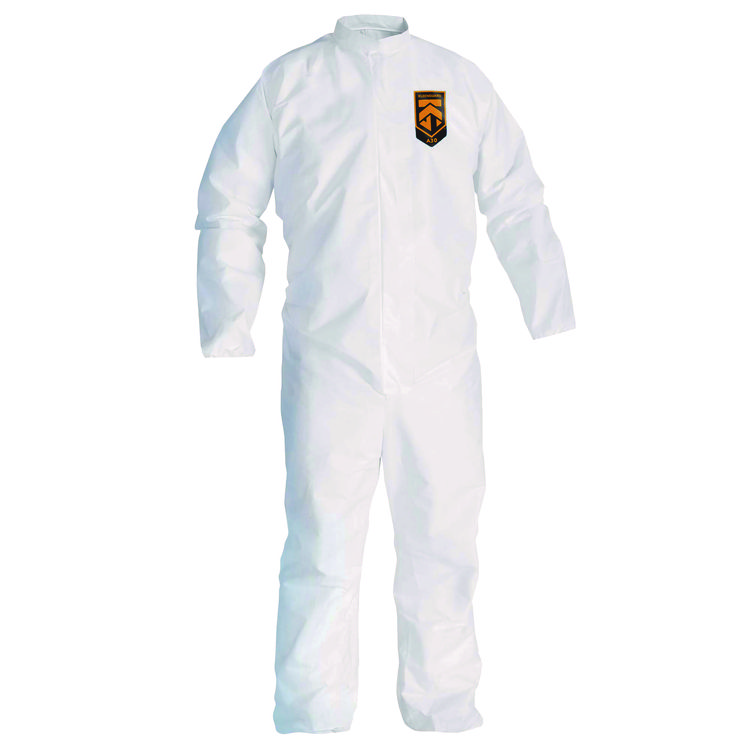KleenGuard A30 Breathable Splash and Particle Protection Coveralls, 3X-Large, White, 21/Carton (ANS46006)