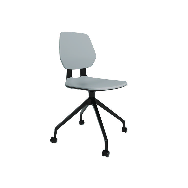 Safco Commute Guest Chair, Supports Up to 275 lbs, 19" Seat Height, Gray Seat, Gray Back, Black Base (SAF7826GR)