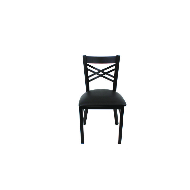 JMC FURNITURE X Series Chair, Supports Up to 300 lb, 18" Seat Height, Black Seat, Black Back, Black Base (JMCXCHBVSBLK)