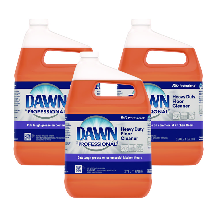Dawn Professional Heavy-Duty Floor Cleaner, Neutral Scent, 1 gal Bottle, 3/Carton (PGC08789)
