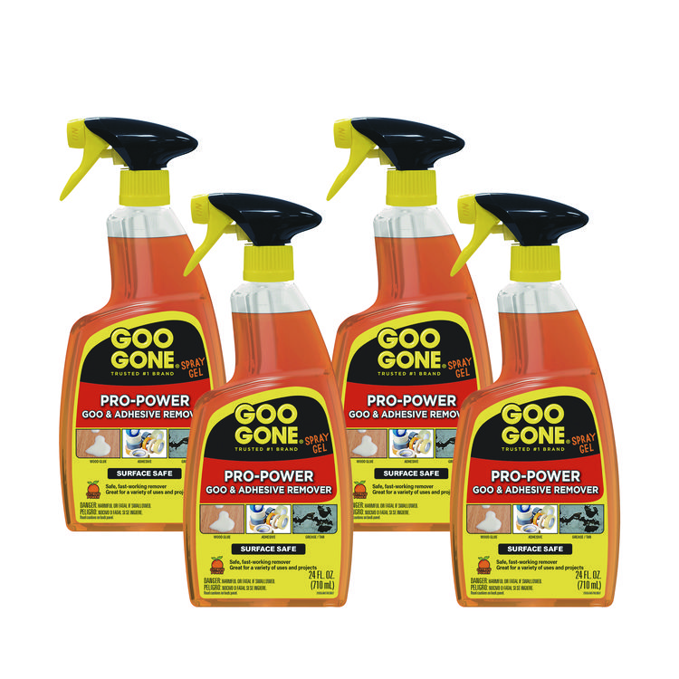 Goo Gone Pro-Power Cleaner, Citrus Scent, 24 oz Spray Bottle, 4/Carton (WMN2180A)