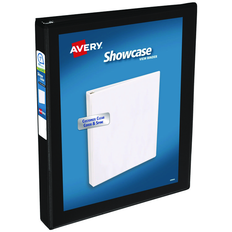 AVE19600 - Avery Showcase Economy View Binders with Slant Rings, 3 Rings, 1" Capacity, 11 x 8.5, Black (AVE19600)