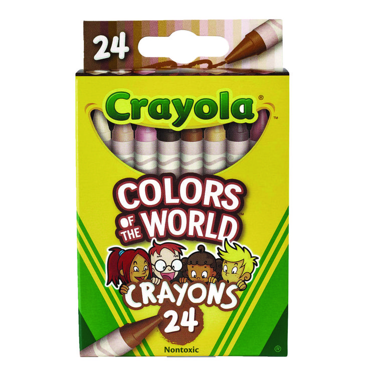 Crayola Colors of the World Crayons, Assorted, 24/Pack (CYO520108)