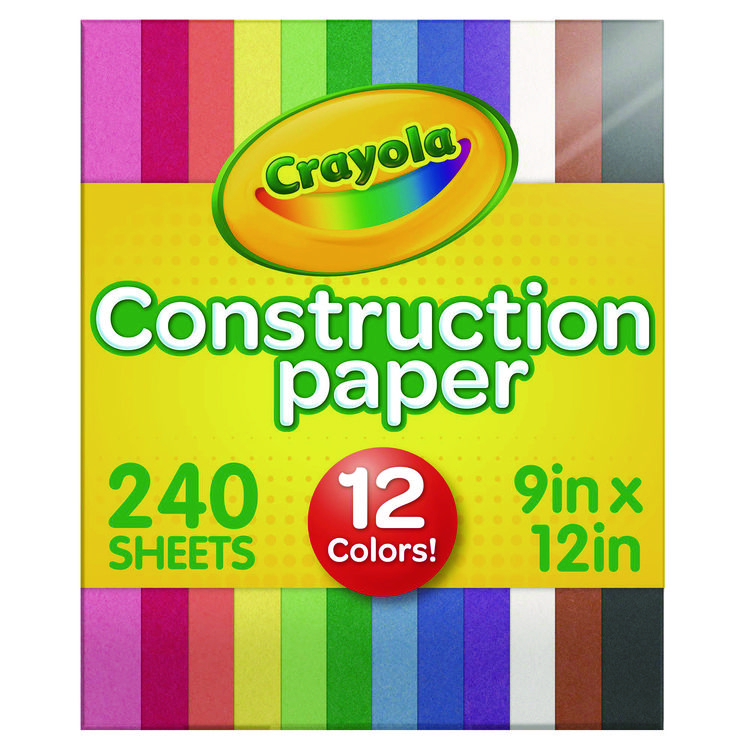 Crayola Construction Paper, 9 x 12, Assorted Colors, 240 Sheets/Pack (CYO993200)