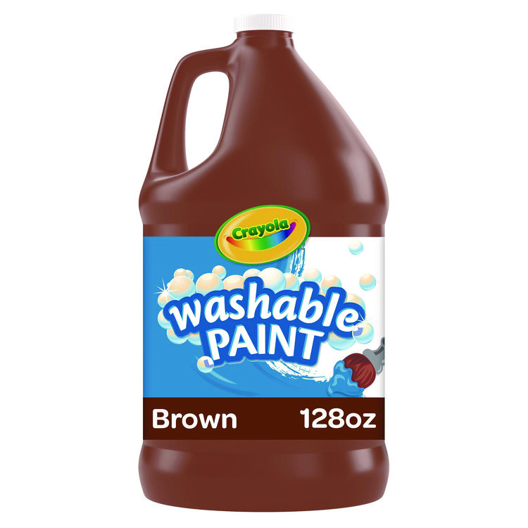 Crayola Washable Paint, Brown, 1 gal Bottle (CYO542128007)