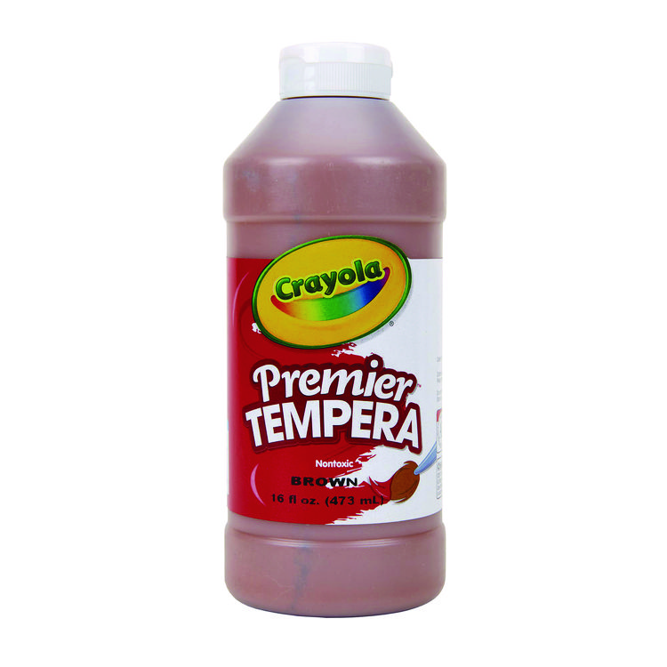 Crayola Premier Tempera Paint, Brown, 16 oz Bottle (CYO541216007)